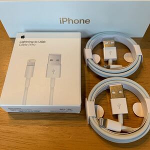 Apple iPhone 純正付属品 Lightningケーブル2本セット