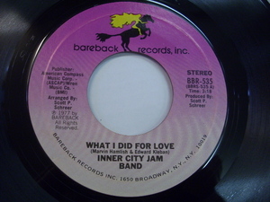 [EP] Inner City Jam Band　/ What I Did For Love / Hurt / Bareback Records Inc. BBR-535 / SOUL 45PRM