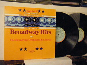 ▲ダブルジャケ2LP BROADWAY ORCHESTRA & CHORUS / BROADWAY HITS 輸入盤 RAINWOOD R-7008 ブロードウェイ ダブルJKT◇r210924