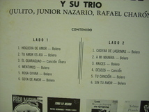 [LP] JULITO RODRIGUEZ Y SU TRIO / VOL.9 / LATIN ラテン BOLERO_画像3