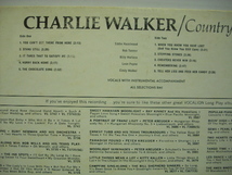 [LP] CHARLIE WALKER / COUNTRY STYLE チャーリー・ウォーカー カントリー・スタイル カントリー_画像3