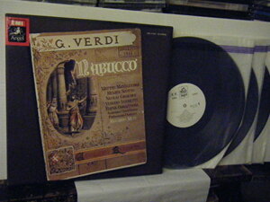 ▲3LP BOX ムッティー（指揮）マヌグエラ（バリトン）ほか / ヴェルディ：ナブッコ VERDI NABUCCO 国内見本盤◇r3207