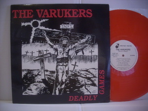 ●レッドカラー盤LP THE VARUKERS / DEADLY GAMES ヴァルカーズ デッドリーゲームス コンピ 1989年作品 UKハードコア ◇r211105