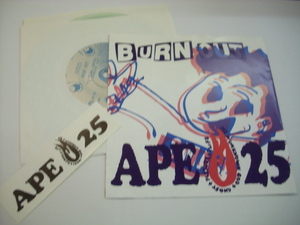 [EP] APE 25 / BURN OUT 国内盤 クリアヴァイナル GYUUNE CASSETTE 96-02 ◇r3820