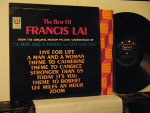 ▲LP FRANCIS LAI フランシス・レイ / THE BEST OF 輸入盤 UNITED ARTISTS UAS-6656 「男と女」「LIVE FOR LIFE」◇r30808