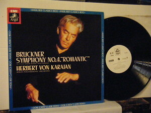 ▲LP カラヤン(指) KARAJAN ベルリン・フィル / ブルックナー BRUCKNER：交響曲第4番 ロマンティック 国内見本盤 東芝 EAC55017◇r30606