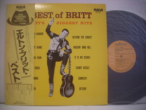 ●LP　エルトン・ブリット / ベスト 帯付 びっこの愛国少年 カントリー ELTON BRITT'S BIGGEST HITS THE BEST OF BRITT ◇r210524