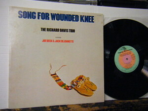 ▲LP RICHARD DAVIS / SONG FOR WOUNDED KNEE リチャード・デイヴィス、ジョー・ベック＆ジャック・ディジョネット国内盤 ジャケ汚れ