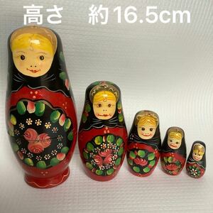 5姉妹　マトリョーシカ 木製 マトリョーシカ人形 民芸品 民族　マトリョシカ 工芸品