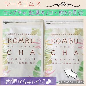 シードコムス コンブチャ 【紅茶キノコ】2袋（180粒）約6カ月分 送料無料！