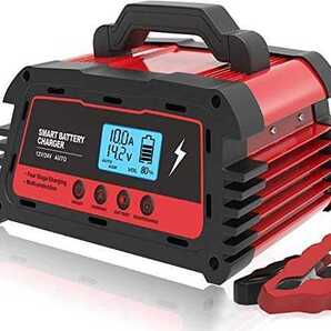 自動バッテリー充電器 パルス修復 大電流5A/10A/20A選択可能12V/24V 電圧自動検出 液晶ディスプレイ付け AGM GEL 等の鉛蓄電池に対応