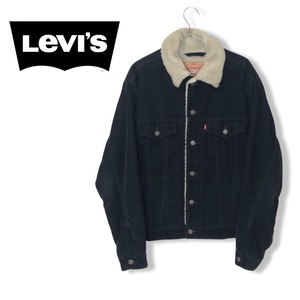 ★リーバイス Levi's★7052 裏ボア コーデュロイ ジャケット ボタン留め アウター ブルゾン 黒 size M 管:C:05