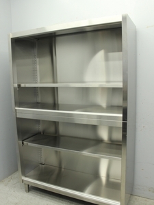  secondhand goods sinko- cupboard 1200×450×1800 work equipment shelves cupboard kitchen for kitchen use goods business use store articles stainless steel shelves door attaching storage 10-36183 70500