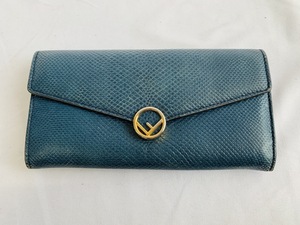 FENDI フェンディ エフ イズ フェンディ 長財布 ウォレット ロゴ レディース 紺系 8M0365-A86R-199-1835