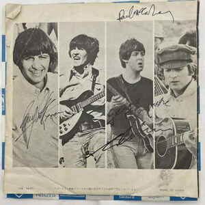 【直筆サイン】 Beatles ビートルズ EPレコード コレクター ジョン・レノン ポール・マッカートニー ジョージ・ハリスン リンゴ・スター