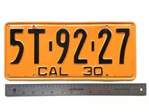 USA カリフォルニア ナンバー ライセンス プレート 1930 フォード モデルA ボム カスタム ラット ホット ロッド ビンテージ アメ車_画像1