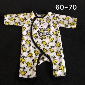 長袖 ベビー服 長袖ロンパース カバーオール モコモコ 着ぐるみ スヌーピー 冬服 60~70cm