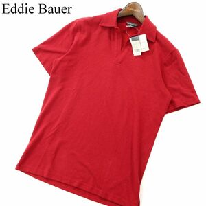【新品 未使用】 Eddie Bauer エディーバウアー 麻 リネン混 半袖 鹿の子 スキッパー ポロシャツ Sz.XS　メンズ アウトドア　A2T05736_5#A
