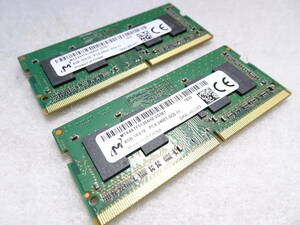  beautiful goods Micron Note PC for memory DDR4-2400T PC4-19200 1 sheets 4GB×2 sheets set total 8GB operation inspection proof settled 1 week guarantee 