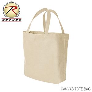 [送料260円]ROTHCO 新品 キャンバス トート バッグ (ナチュラル) CANVAS TOTE BAG エコバッグ ショッピングバッグ メンズ レディース 無地