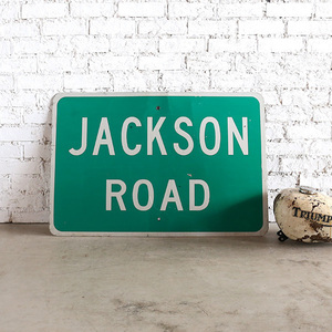 看板 標識 JACKSON ROAD アメリカ標識 カリフォルニア サイン 道路標識 ロードサイン カリフォルニアハウス インナーガレージ