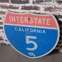 看板 アメリカ 道路標識 ヴィンテージ 青 赤 ロードサイン インダストリアル カリフォルニア ブルックリン 男前 雑貨 おしゃれ_画像8