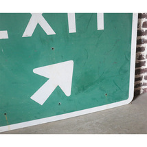 EXIT 看板 道路標識 ヴィンテージ 緑 ロードサイン インダストリアル ガレージディスプレイ アメリカ カリフォルニア 大型 雑貨_画像5