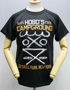 BO'S GLAD RAGS (ボーズグラッドラグス) Mid 1960's Poly-Mesh Campground Tee / ポリメッシュTシャツ 美品 ブラック size L