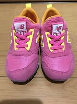 1回着美品 NEW BALANCE 996 サイズ17 new balance 17㎝　PT996 ニューバランス キッズ 女の子 ピンク　17 スリッポン_画像2