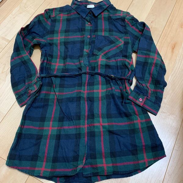 Zara Girls シャツワンピース 7歳 122サイズ チェック柄