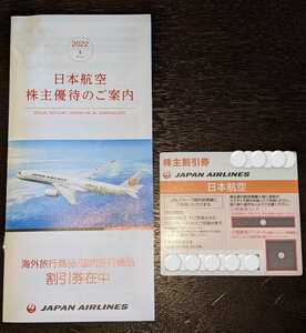 JAL 株主優待券　国内線片道半額一枚　国内・海外旅行割引券　送料無料　
