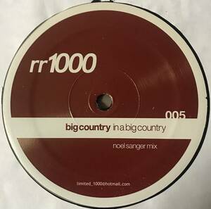 [ 12 / レコード ] Big Country / In A Big Country (Noel Sanger Remix) ( Progressive House ) rr1000 プログレ ハウス