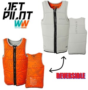 ジェットパイロット JETPILOT 2022 ライフジャケット 送料無料 ライバル リバーシブル F/E ネオ ベスト JA22108CE グレー/オレンジ M