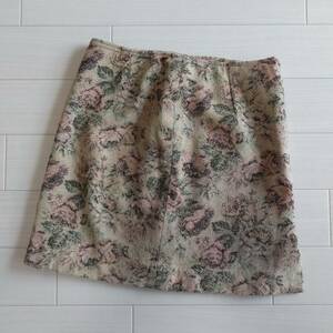 L'EST ROSE L'Est Rose tight skirt floral print pocket bottoms mini height lady's size 2 pink series aa493