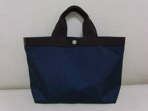  Herve Chapelier 704Cko-te.la navy tote bag square handbag 