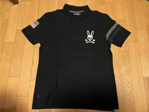 psycho bunny サイコバニー 黒 ポロシャツ 半袖シャツ 日本製 XL