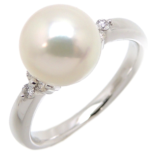 [. talent head office ]Non Brand non brand Pt900 pearl ring * ring Pt900 platinum 15 number lady's DH69105