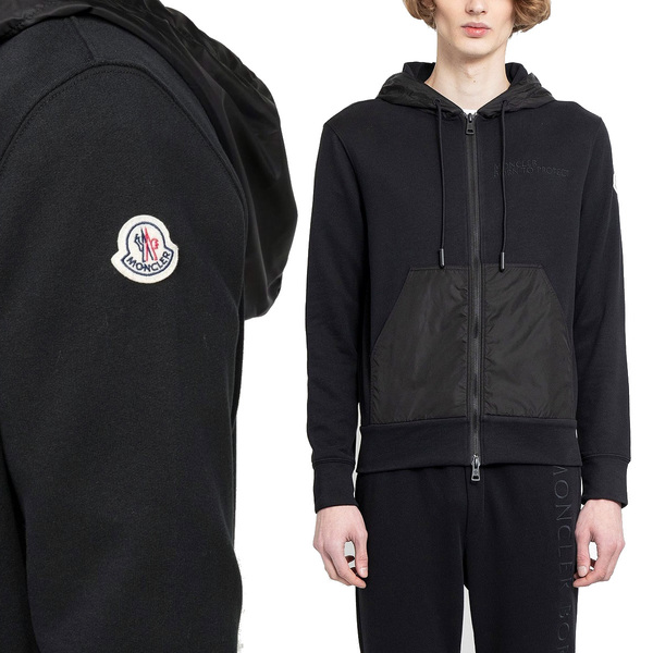 送料無料 46 MONCLER モンクレール 8G00042 899M4 ブラック ジップアップ パーカー スウェット size M