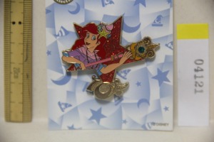 TDS 10 anniversary Ariel pin badge search Little Mermaid pin bachi pin z Tokyo Disney si- character goods 