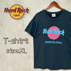 90s Hard Rock Cafe バルセロナ プリント Tシャツ / XL