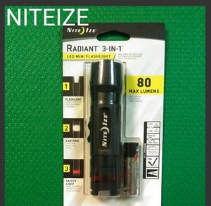 NITE-IZE 】ナイトアイズ3in1LEDフラッシュライトミニ ブラック