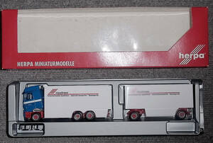 HERPA 1/87 Mercedes 2002 Actros LH 3-Axle Box Van HZ w/Matching 2-Axle European Trucks Mercedes Benz MERCEDES BENZ