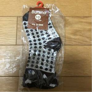  new goods unused Burano polka dot pattern socks 9~13cm tea color 