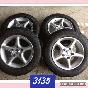 3134＊BMW 3シリーズ・ミニ等　良品　15X6.5J+35　PCD120//バリ山195/65R15　ピレリ　4本