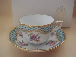  including carriage prompt decision HEREND Herend turquoise emblem mocha cup & saucer 