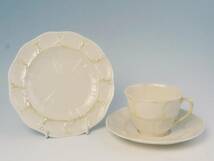 　ベリーク 　Belleek　=　Cup&Saucer&Plate16　=　Cream色＝Shell (1級品)　_画像1