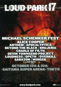 即決 ２枚 １００円 ＬＯＵＤ　ＰＡＲＫ１７ ラウドパーク １７ チラシ MICHAEL SCHENKER FEST ALICE COOPER