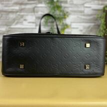 a159 LOUIS VUITTON 1円★美品★ サットン マットブラック ハンドバッグ ボストンバッグ 黒 手提げ 旅行 トラベル マザーズバッグ 紫_画像5