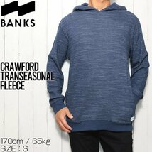 プルオーバーパーカー フーディ BANKS バンクス CRAWFORD TRANSEASONAL FLEECE WFL0325 Lサイズ_画像1