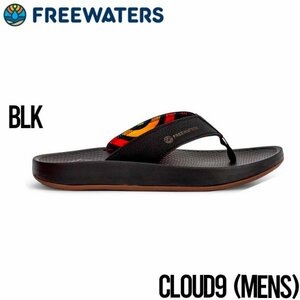 【送料無料】サンダル アウトドアサンダル トングサンダル freewaters フリーウォータース Cloud9 (MENS) BLK US8 ( 26cm )